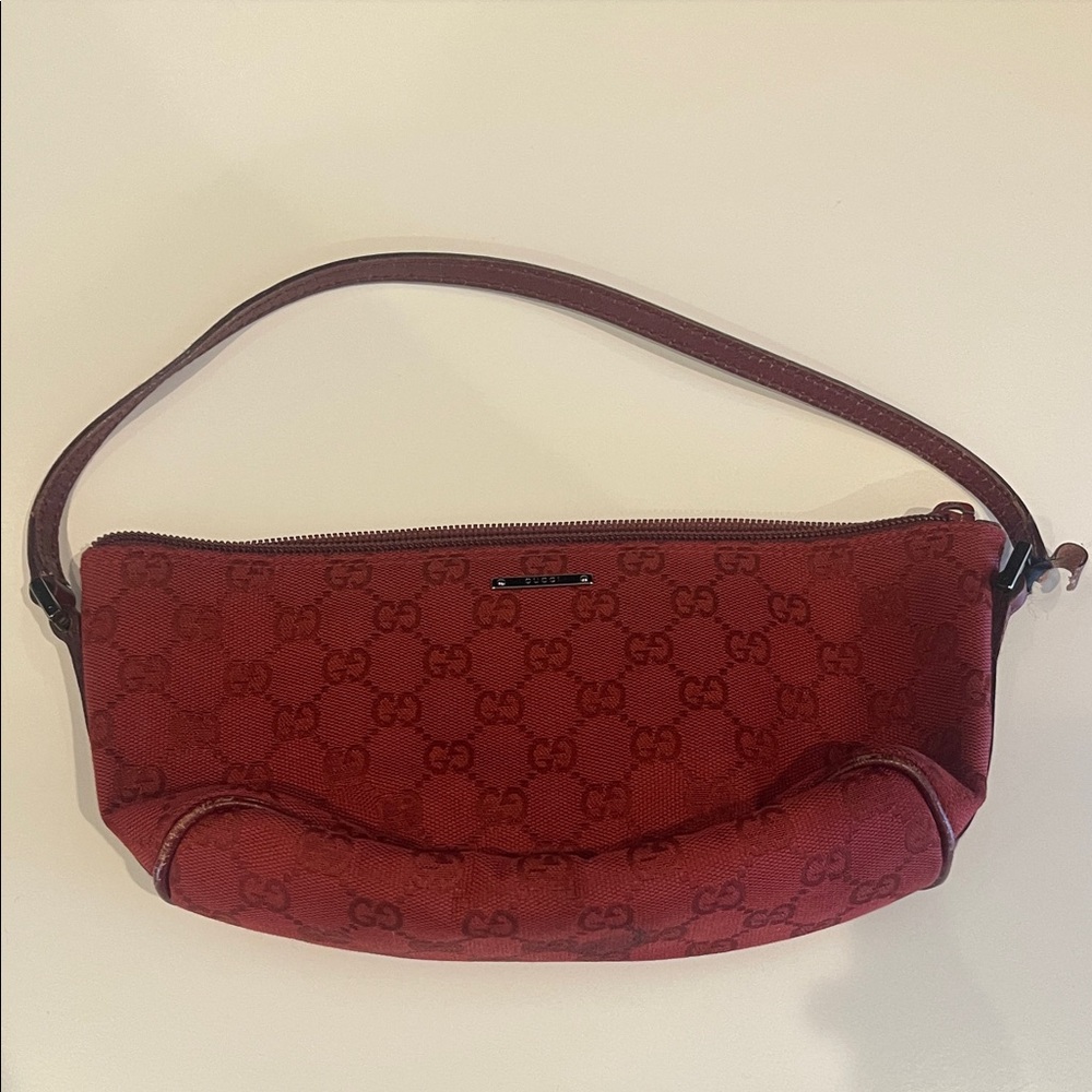 Gucci Burgundy Monogram Shoulder Bag